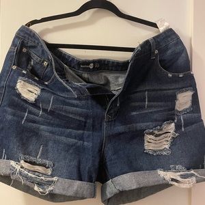 Dark Denim Shorts